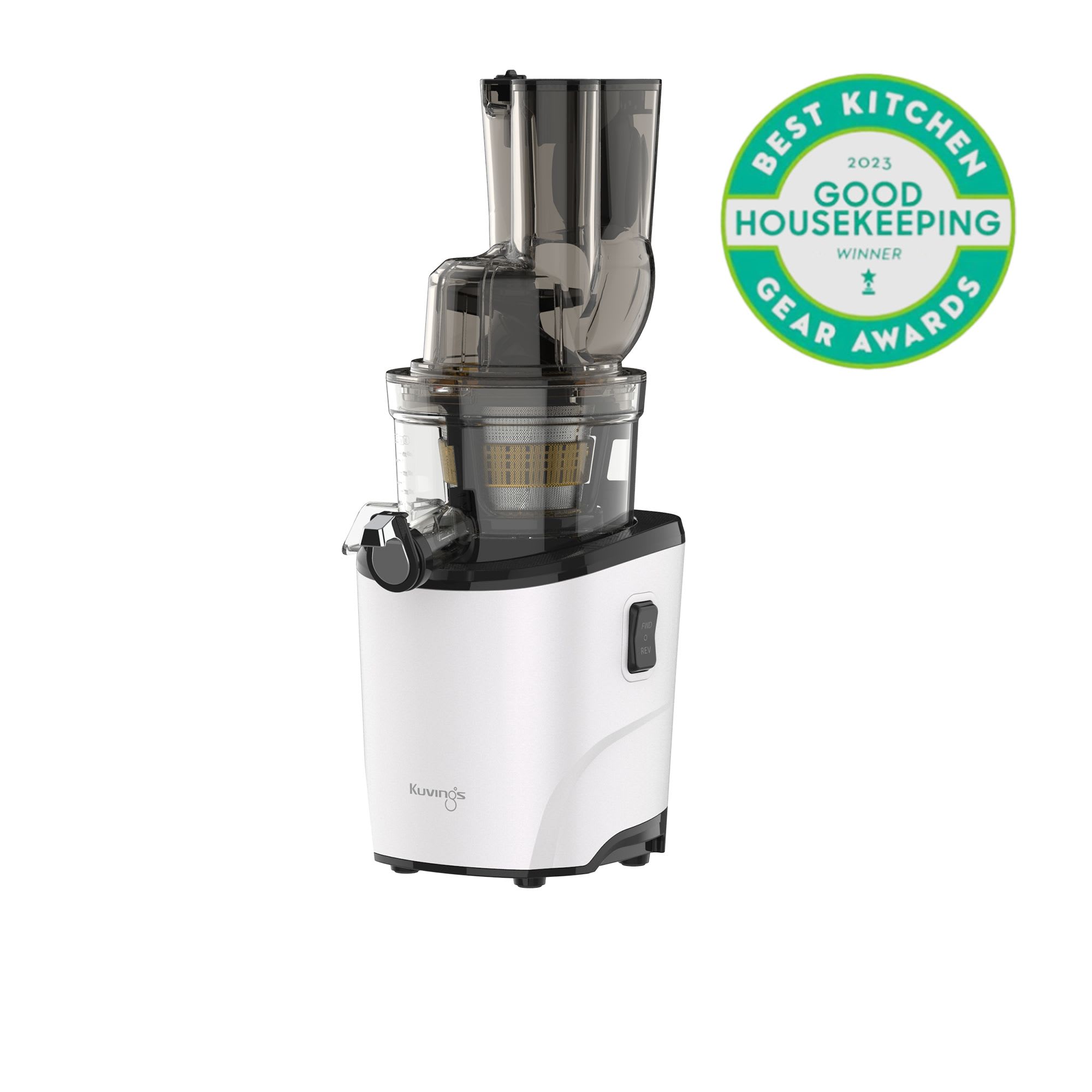 Kuvings Whole Slow Juicer ホワイト Kuvings REVO830 Carrot & Celery Slow Juicer White | Kitchen Warehouse